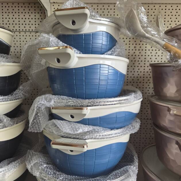 Light Blue Nonstick Ceramic Cookware Set